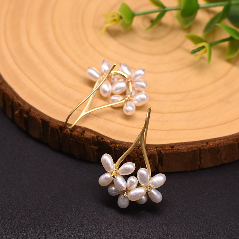 14 carrot gold plated Natural Freshwater Pearls Handmade Earrings