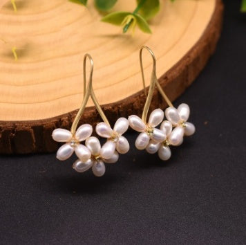 14 carrot gold plated Natural Freshwater Pearls Handmade Earrings