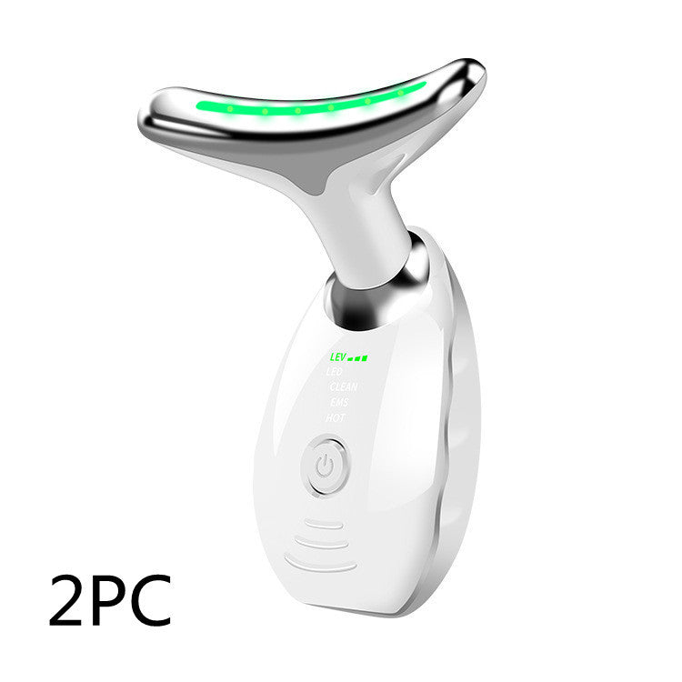 Neck & Face Beauty Device for Skin Tightening,Double Chin Reduction,Anti Wrinkle Effects & Lifting Massage With Colorful LED Photon Therapy