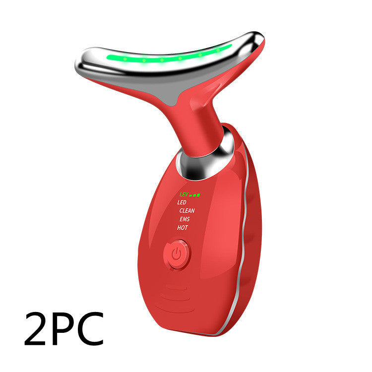 Neck & Face Beauty Device for Skin Tightening,Double Chin Reduction,Anti Wrinkle Effects & Lifting Massage With Colorful LED Photon Therapy