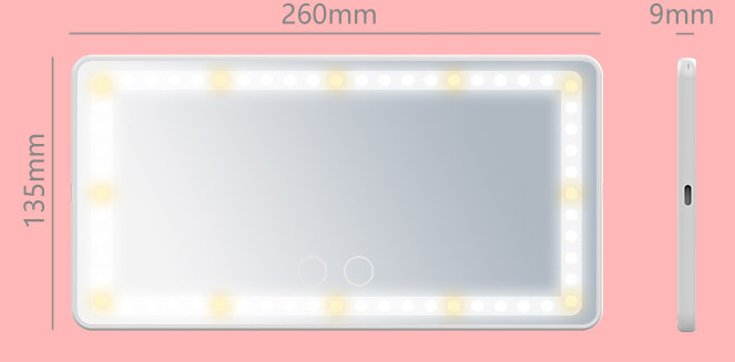 LED Car Makeup Mirror