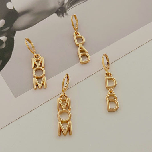 Retro Alphabet Letter Earrings