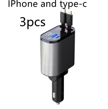 100W High Speed Car Charger USB & Type C Adapter for Fast Charging