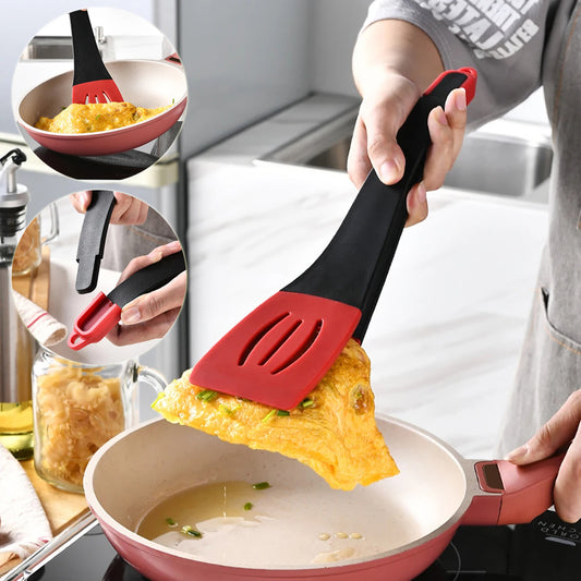 Frying Spatula for Food 3 in 1 Clip Frying Steak Pancakes Shovel Slotted Turners Kitchen Tool